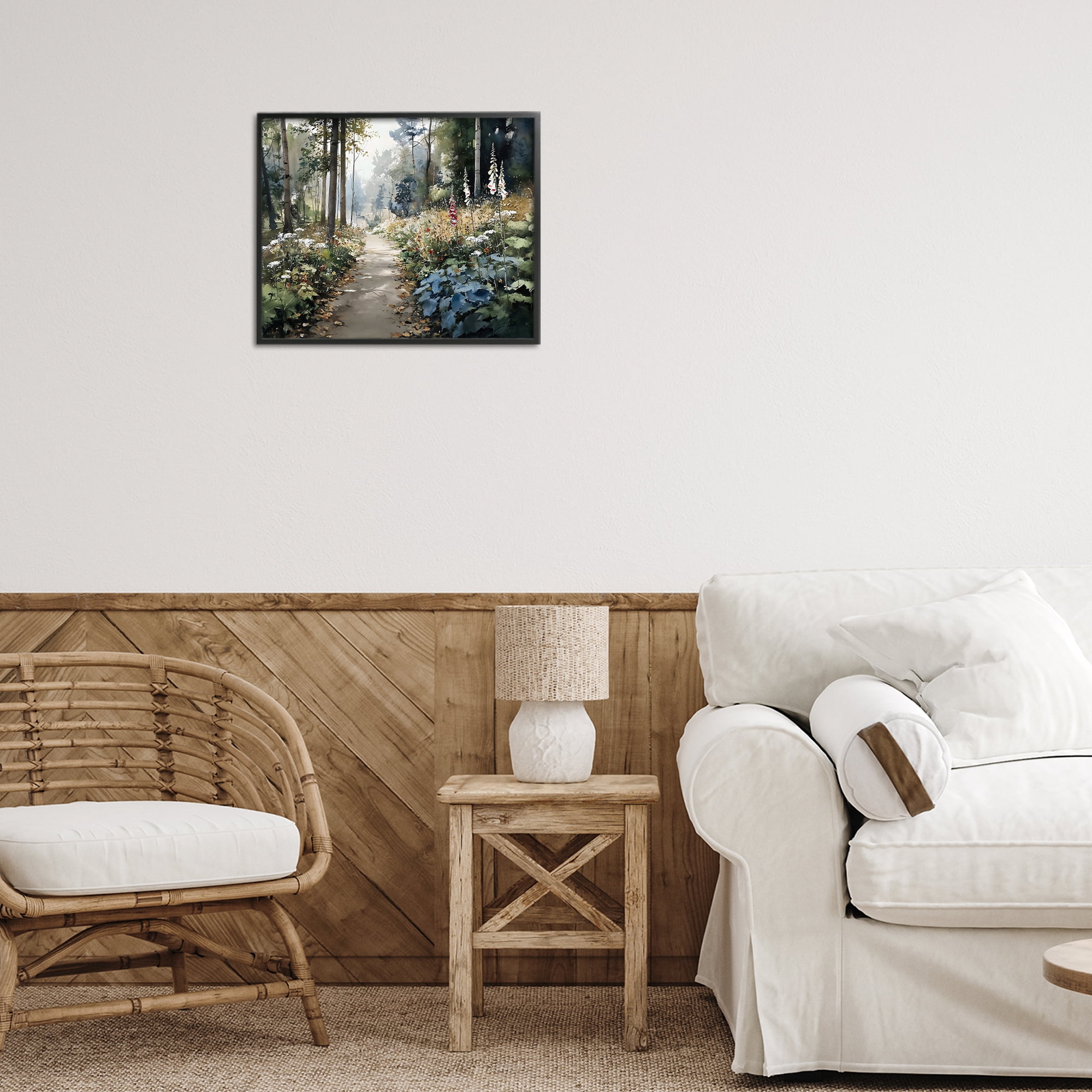 Stupell Industries Foliage Forest at Dusk Black Framed Giclee Art, design by Franklyn Gregory