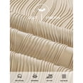thumbnail image 2 of Sprinmer Womens Crewneck Textured Blouse Cap Sleeve Casual Summer Tops Solid Tee Shirt Beige 2XL, 2 of 8