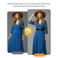 thumbnail image 5 of Maikun Women Wide Belts for Ladies Thick Suede Belt with Gold Buckle Black Belt for Women, 5 of 6