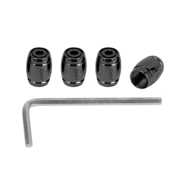 Tapones de vástago de válvula de neumático, cubiertas de polvo de válvula de neumático 8x14mm, juego de 1 en tono de titanio de latón elegante