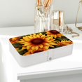 thumbnail image 6 of Sunflower PU Leather Bracelet Holder Jewelry Box Stand Necklace Organizer with Removable Compartment Portable Case, 6 of 6