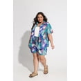 thumbnail image 5 of CASSIE LIZ 2 Piece Outfit for Women Short Sleeve Plus Size Lounge Sets Summer Beach Short Vacation Clothing Hawaii Shirts Floral/Leaf/Geometric (XL-5XL), 5 of 7