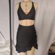 thumbnail image 5 of Trajes de baño para mujer Trajes de baño sólidos de dos piezas para mujer Trajes de baño de vendaje Cuello redondo Trajes de baño negros Trajes de baño de 3 piezas para mujer, 5 of 6