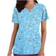thumbnail image 1 of Tops Cortos para las Mujeres Impreso Bolsillo V-Cuello Enfermera Estilo Blusa, Casual Y Cómodo Manga Corta Superior, 1 of 5