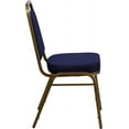 thumbnail image 6 of XgoodX Trapezoidal Back Vinyl Stackable Banquet Chair, Multipurpose Stacking Chair with Padded Seat and Back-Navy Patterned Fabric/Gold Frame, 6 of 11