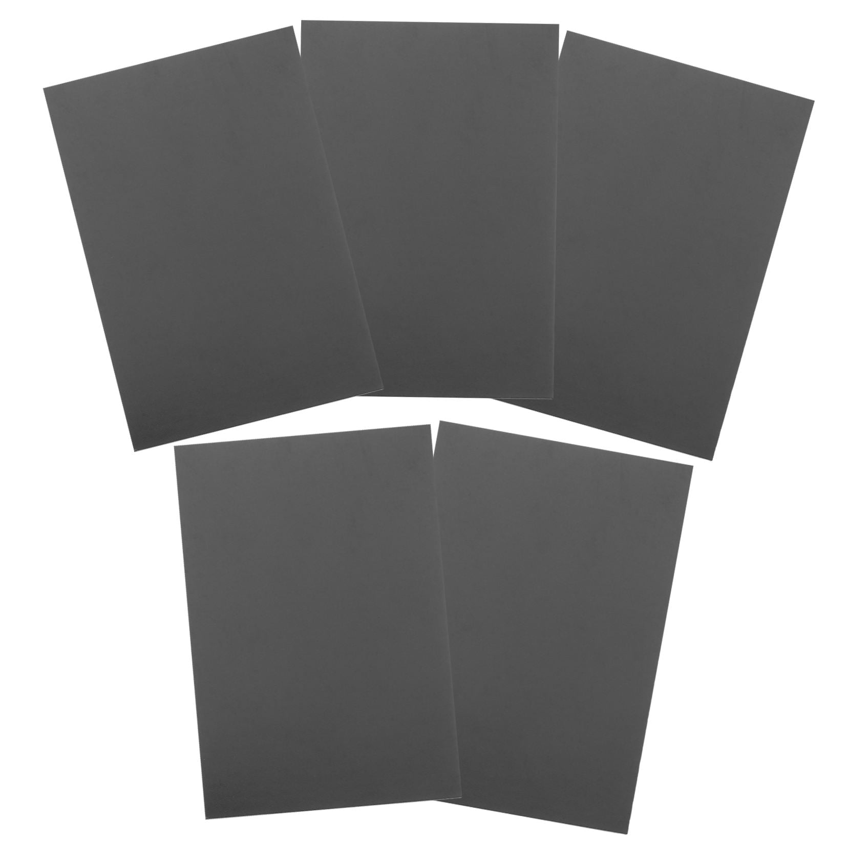 BESTYASH 5-Pack Flexible Magnetic Sheets Black Rubber Stickers for Kitchen Refrigerator Home Organization