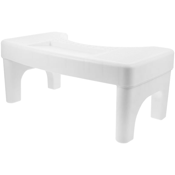 TABLZONE White Toilet Stool for Bathroom Multi Functional Step Stool with Non Slip Pad