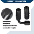 thumbnail image 6 of Unique Bargains 2 Pair Fuel Line Adapter Fittings Top 90 Degree 0 Degree Fuel Line Connector for Car AN6 Female Black, 6 of 7