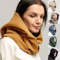 thumbnail image 3 of TYGHBN Men Women Hooded Scarf Winter Scarf Crinkle Vintage Soft Scarf Cute Satin Head Scarf Wild Rags for Women Silk Mens Scarfs for Outdoor Unisex Scarf Neck Gaiter Neck Warmer Men Neck Gaiter Scarf, 3 of 3
