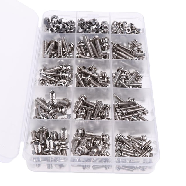jinwen Écrous en Acier Inoxydable / Hexagonaux Vis de Tête de Poêle Boulons Rondelles Assortiment s