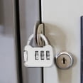 thumbnail image 4 of Yucurem 3 Digit Padlock Luggage Lock Metal Anti-theft for Backpack Locker Essential for Travel (Silver), 4 of 4
