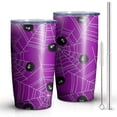 thumbnail image 2 of 20oz Tumblers Cute Spider Web Halloween Pattern Stainless Steel Vacuum Insulated Double Wall Travel Tumbler Cups Mug with Lid and Straw,Cleaning Brush for Cold & Hot Drinks, 2 of 7