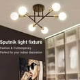 thumbnail image 6 of IFCOW 6-Lights Modern Mid Century Sputnik Chandelier, Semi Flush Mount Ceiling Light Fixture for Living Room Dining Room Kitchen Chandelier, 6 of 15