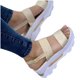 thumbnail image 4 of Amzcrzy Zapatos de mujer,Zapatos de mujer,Zapatillas de mujer, Sandalias planas de suela gruesa para mujer, zapatos de playa informales a la moda de verano Sandalias Mujer Zapatillas De Casa, 4 of 5