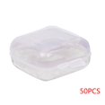 thumbnail image 1 of 50pcs Plastic Earrings Storage Box Square Mini Transparent Ring Container Lid Ornaments Organizer, 1 of 8