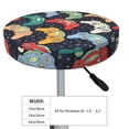 thumbnail image 4 of Honeii Retro Video Game Pattern Bar Stool Covers-Round Stools Seat Covers, Washable Stool Cushion Slipcover Elastic Bar Chair Covers-14 inch, 4 of 7