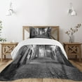 thumbnail image 3 of Ambesonne Black and White Quilted Bedspread Set 2 Pcs, Dark Alleyway, Twin Size, Black and White, 3 of 6