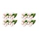 thumbnail image 3 of Yuarrent 4X flores artificiales simulación 9 cabezas ramo falso boda tulipanes centros de arreglo decoración blanco blanco rosa 2piezas, 3 of 6