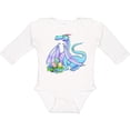 thumbnail image 3 of Inktastic Blue Easter Dragon with Painted Eggs Boys or Girls Long Sleeve Baby Bodysuit, 3 of 5