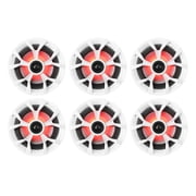 (6) Rockville RKL65MBW 6.5" 700w Marine Boat Speakers w/LED+Black/White Grilles