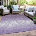 thumbnail image 4 of Dalyn Rugs Machine Washable Indoor/Outdoor Chantille Purple 5' x 7'6" Rug, 4 of 9