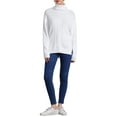 thumbnail image 2 of INSPIRE CHIC Women's Cable Knit Sweaters High Low Split Long Sleeve Turtleneck Jumpers, 2 of 5