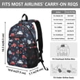 thumbnail image 3 of JIALIOU 14" Laptop Backpack Waterproof Airline Approved Stylish Casual Daypack for Travel Business College Work, Cartoon Car and Star, 3 of 8