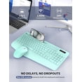 thumbnail image 4 of Wagpak Wireless Keyboard and Mouse Combo Wrist Rest Ergonomic Phone Holder Full-Sized Silent 2.4GHz Cordless Keyboard Mouse Set for Computer,Laptop, PC, Mac, Windows Green, 4 of 9