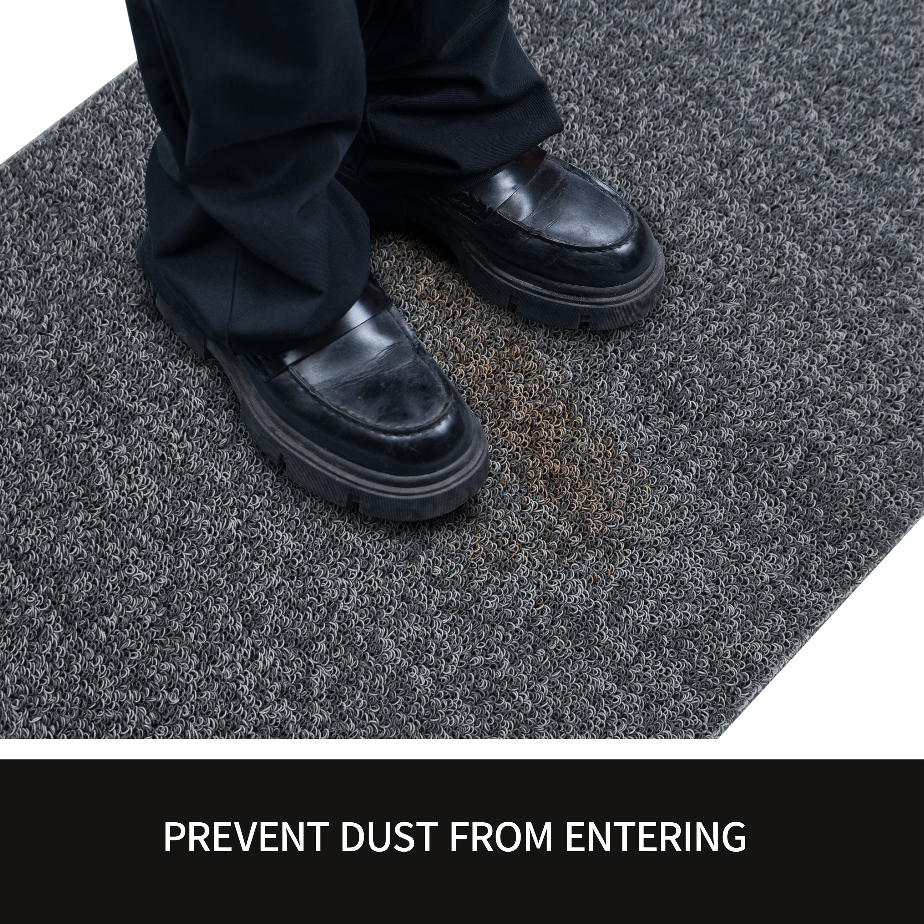 Artnice 16"x24" Door Mat for Outside Entry, Non Slip Rubber Backed Welcome Mats, Waterproof Resist Dirt Outdoor Mats for Front Door, Gray