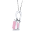 thumbnail image 3 of Sterling Silver with Natural Pink Opal Solitaire Pendant, 3 of 5