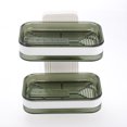 thumbnail image 3 of Unique Bargains 1 Pc Wall Mounted Soap Dish Double Layer Green Soap Dish for Bathroom Kitchen 4.96"x3.39"x6.22" Green, 3 of 6