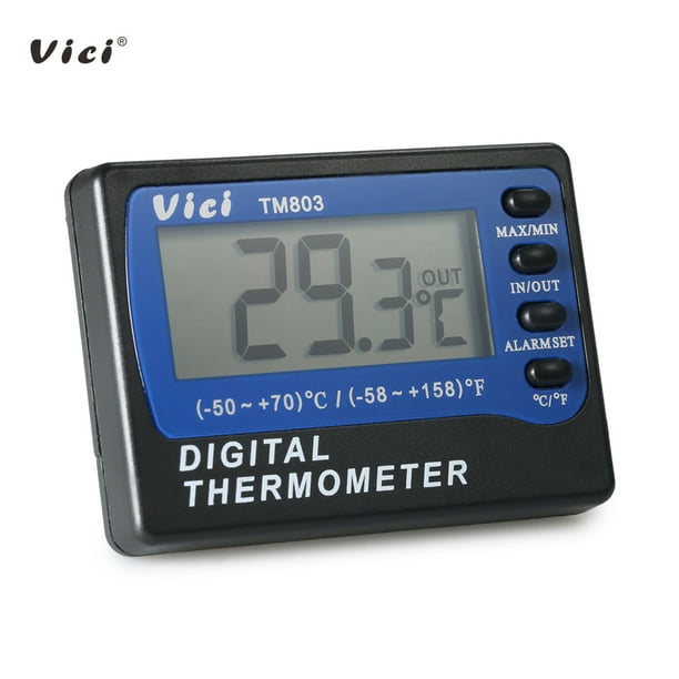 Speel Gepolijst Experiment Vici Mini LCD Digital Thermometer Temperature Meter Celsius Fahrenheit  Degree In Out Fridge Freezer Thermometer with Probe Max Min Value Display -  Walmart.com