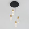 thumbnail image 3 of Artika Globe Bubble Glass Modern LED Pendant Light Fixture, Black and Gold, 3 of 5