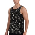 thumbnail image 2 of Balery Happy Skeletons Dancing Pattern Men's Workout Tank Top Gym Muscle Tee Fitness Bodybuilding Sleeveless T Shirt Quick Dry Fit Muscle Tank Top Slim-Fit Tank-XX-Large, 2 of 7