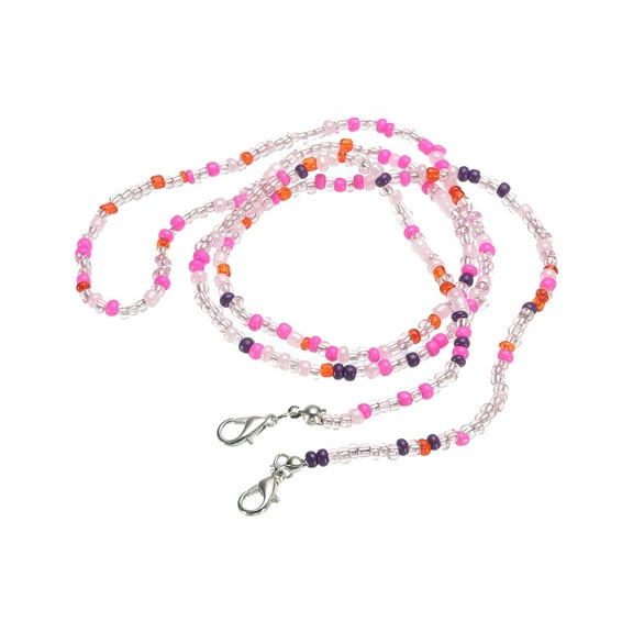 Unique Bargains 30' Beaded Eyeglass Chain Sunglasses Strap Holder Eyewear Retainer Chain, Pink