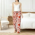 thumbnail image 5 of Uemuo Hand Drawn Tomatoes Pattern Women's Wide Leg Palazzo Lounge Pants with Pockets Light Weight Loose Comfy Casual Pajama Pants-Large, 5 of 9