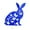 Blue, variant on Eoozwa Rabbit Iron Garden Stake Decorative Metal Stakes for Outdoor Decor Rust Resistant Hardware Craft for Yard Patio Lawn Color Garden Art Plugin Decor