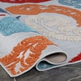 thumbnail image 5 of BNM Modern Bohemian Feather Indoor Outdoor Area Rug, 8' x 10', Multicolor, 5 of 7