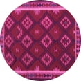 thumbnail image 1 of Ahgly Company Indoor Round Oriental Pink Traditional Area Rugs, 8' Round, 1 of 4