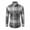 Grey@GC@, variant on CONZONE Mens Buttons Down Shirts Long Sleeve Shirts For Men Trendy Plaid Lapel Soft Lightweight Tops