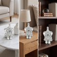 thumbnail image 6 of 1 Pair Elephant Decor Figurine Resin Elephants Statue Decor for Home Office Bookshelf Stand Shelf Living Room Bedroom Decorations Gifts for Women Mom, 6 of 7