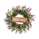 thumbnail image 1 of Guirnalda de flores artificiales de hojas verdes para colgar en la puerta de entrada. Rosa, 1 of 9