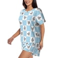 thumbnail image 2 of Lsque Funny Chicken Women's Short-Sleeved Pajama Set - 2 Piece Soft and Lightweight Sleepwear Set-4X-Large, 2 of 9
