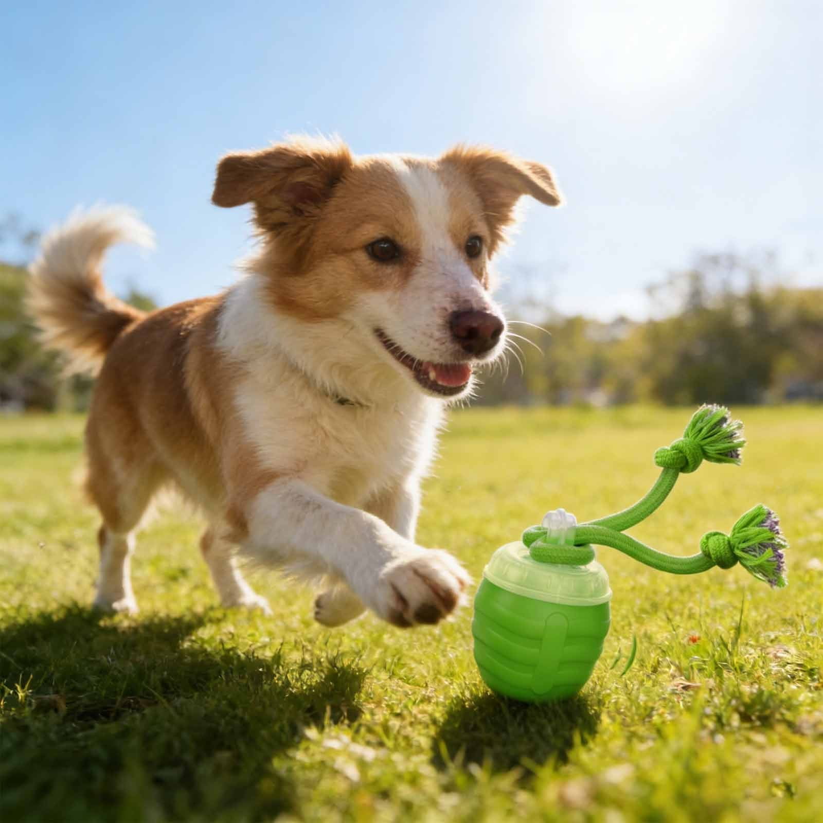 Interactive Automatic Motion Pet Toy with Realistic Sounds and Music Playback for Medium Large Dogs
