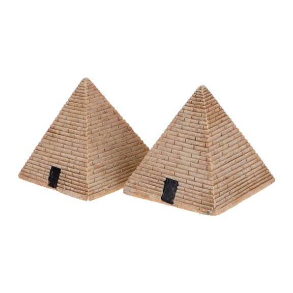 Masteelf 2pcs Decorative Pyramid Handicrafts Unique Photo Props Delicate Pyramid Craft for Home and Office