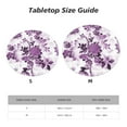 thumbnail image 7 of YFYANG Round Fitted Table Cloth, Waterproof Vintage Purple Floral Pattern Polyester Table Cover, Indoor Outdoor Decorative Tablecloths with Elastic Edge, 7 of 7