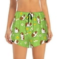 thumbnail image 2 of Pofeuu Guinea Pigs Print Women's Athletic Shorts Running Workout Shorts Tummy Control Quick Dry Gym Shorts with Pockets Double layer sports shorts-Medium, 2 of 7