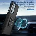 thumbnail image 3 of Moto Edge Plus 2022 case,Motorola Edge+ 2022 case,[Military Grade] with HD Screen Protector Magnetic Ring Kickstand Car Mount Protection Armor Phone Case Cover for Motorola Edge Plus 2022, Black, 3 of 9