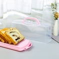thumbnail image 5 of LEHOZIHEQ Plastic Rectangular Bread Box, with Clear Lid, Loaf Cake Storage Container Box for Storing Banana Bread, Pumpkin Bread, 5 of 6