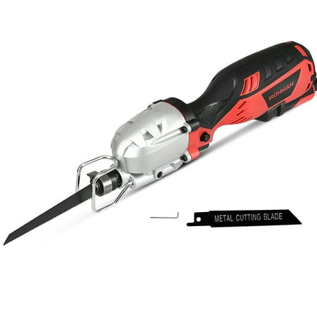 Electric Mini Reciprocating Saw Handheld Wood&Metal Cutting Tool Kit w/ 2 (Best Electric Hand Saw For Cutting Wood)